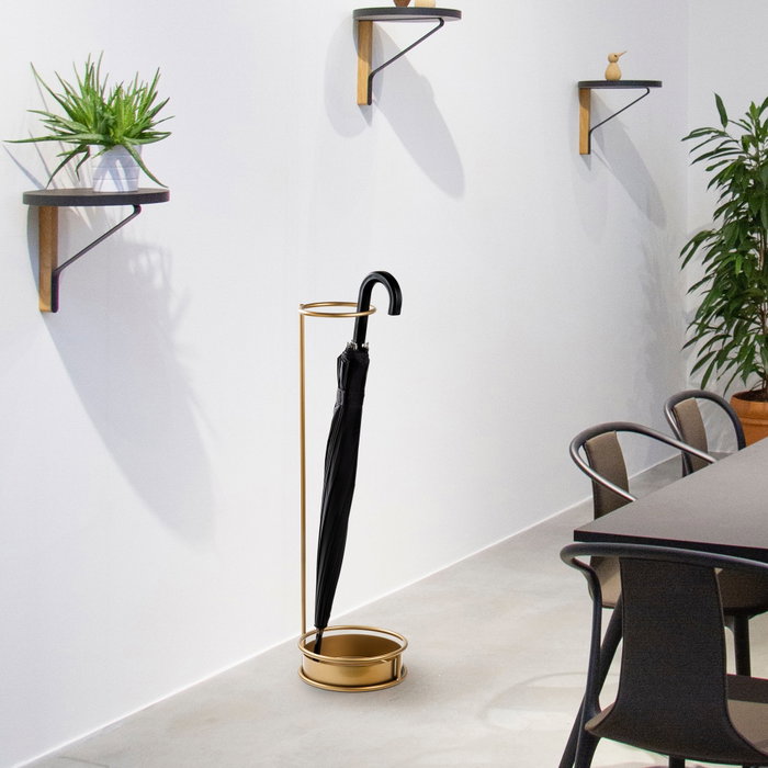 Aberto Design Paragüero de Metal Dorado